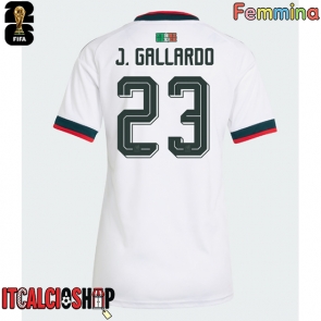Messico Jesus Gallardo #23 Seconda Maglia Femmina Mondiali 2026 Manica Corta